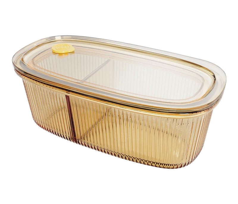 Oval Ribbed Food Container