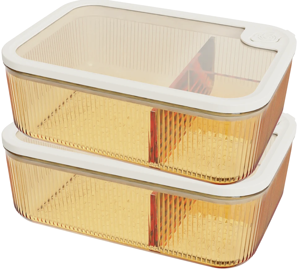 Rectangular Ribbed Food Container