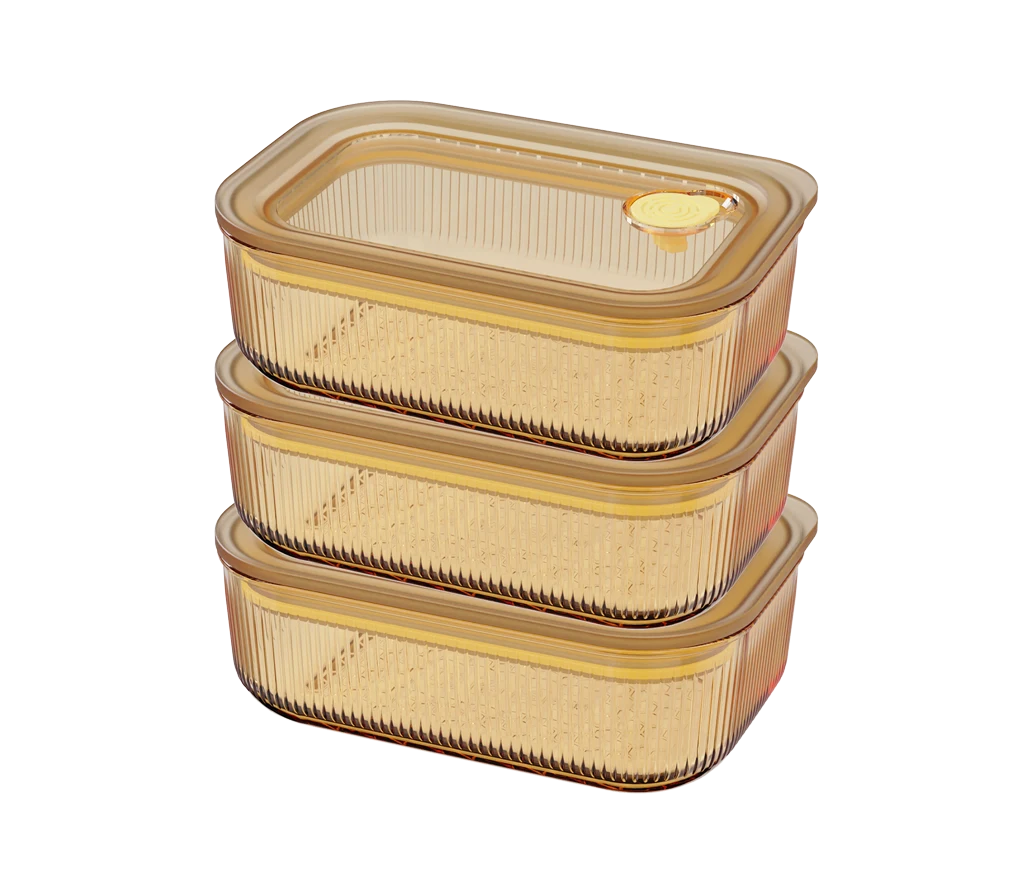 Rectangular Ribbed Food Container
