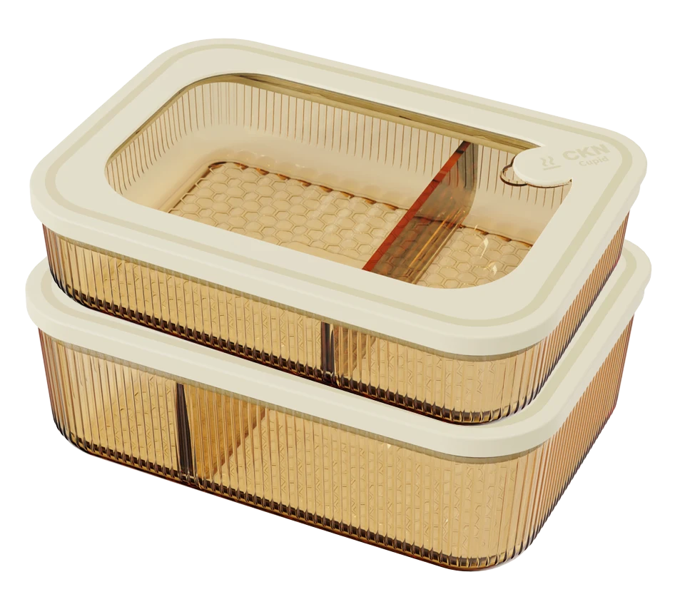 Rectangular Ribbed Food Container