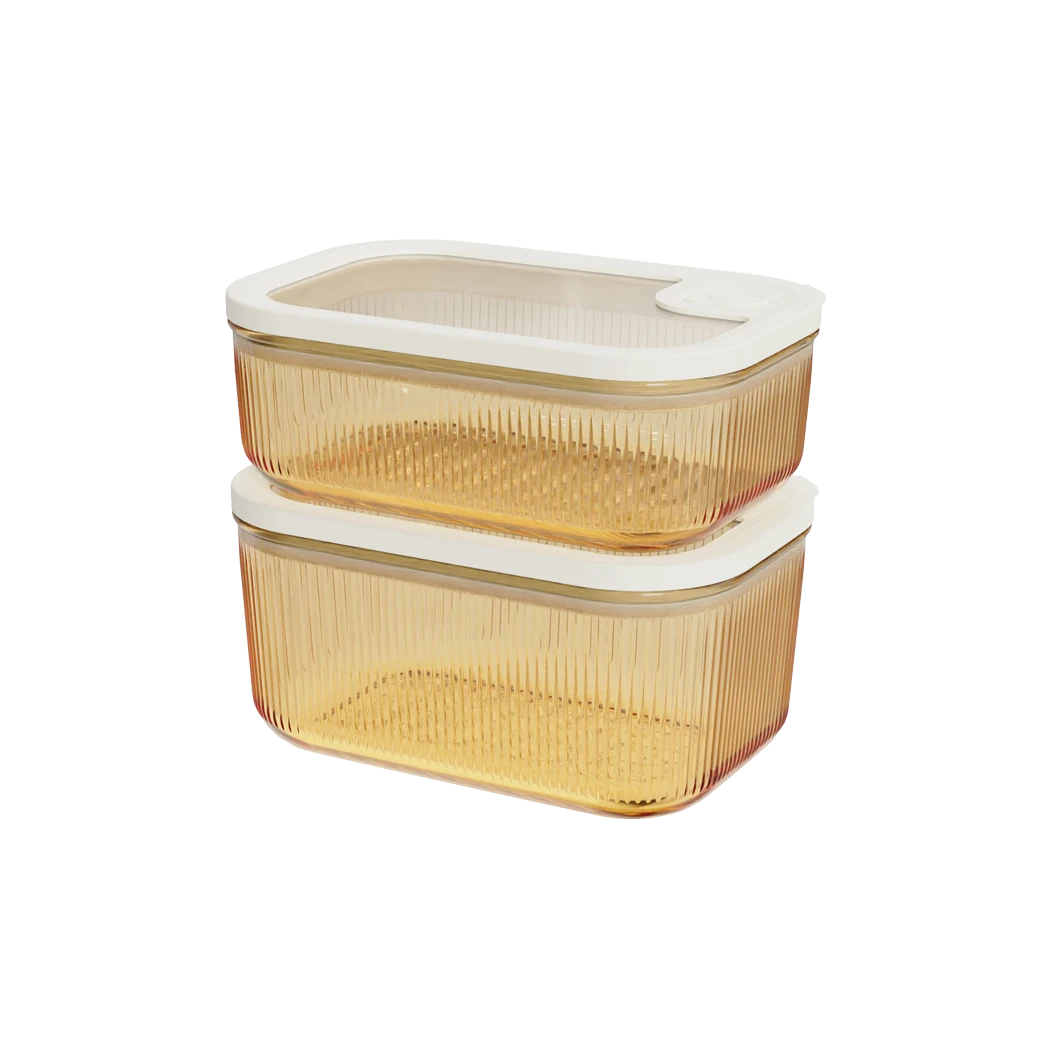 Rectangular Ribbed Food Container