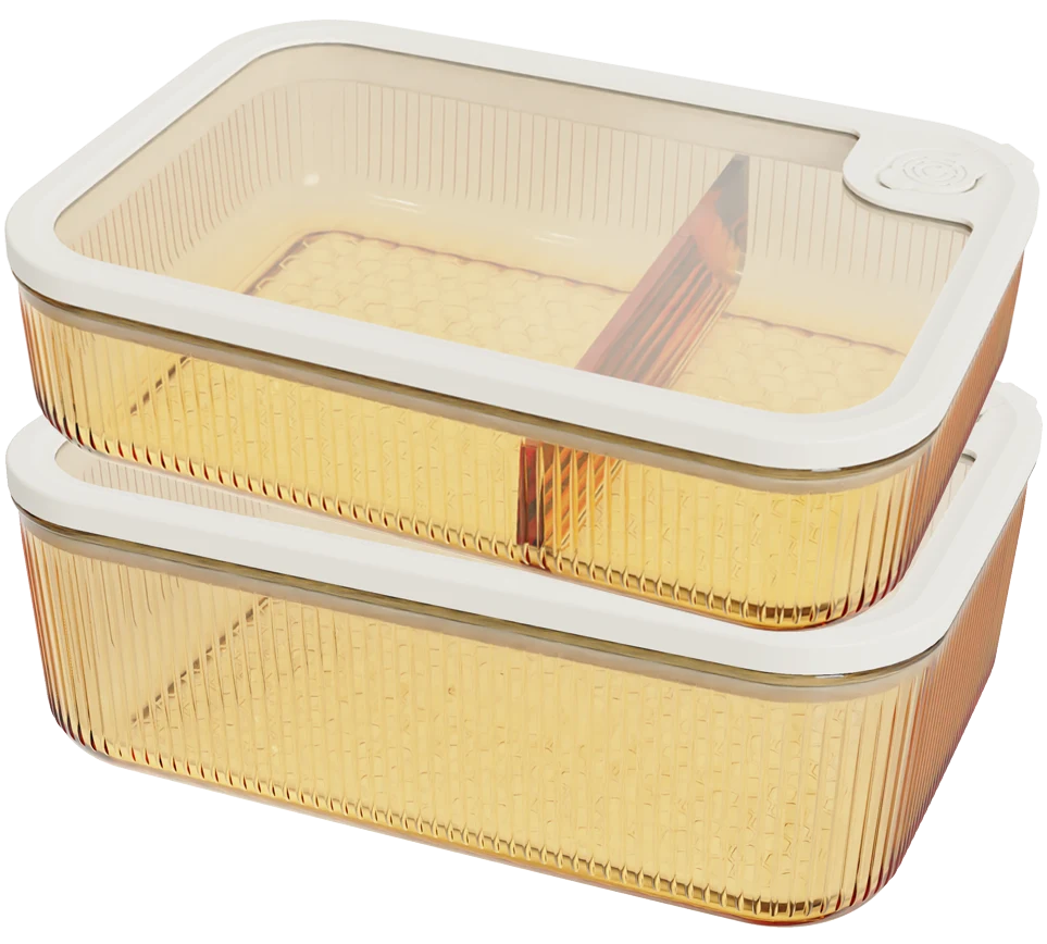 Rectangular Ribbed Food Container