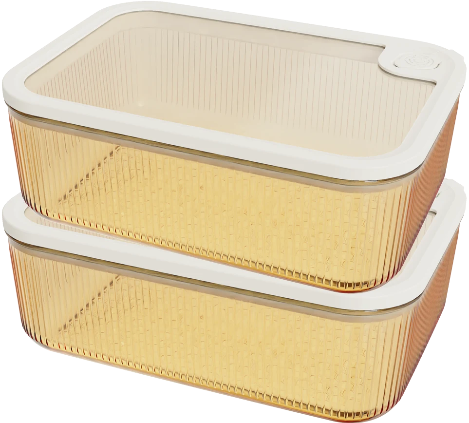Rectangular Ribbed Food Container