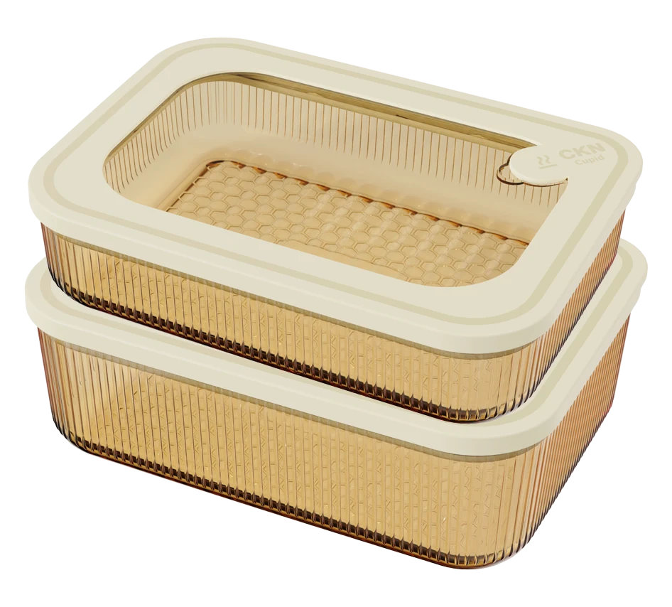 Rectangular Ribbed Food Container