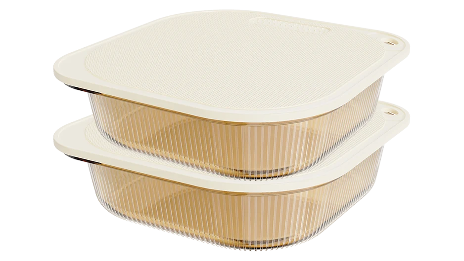 Square Ribbed Baking Dish Set