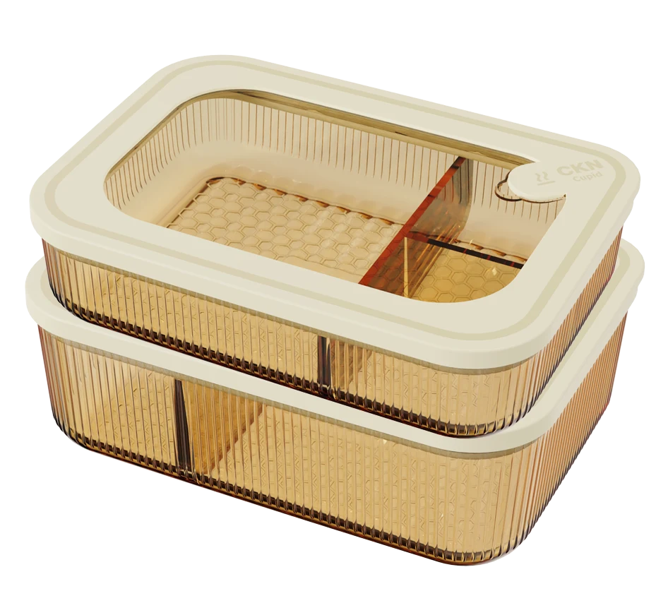 Rectangular Ribbed Food Container