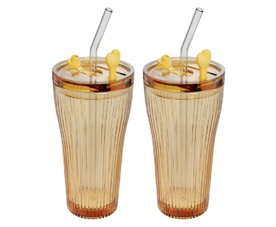 Ribbed Glass Tumbler
