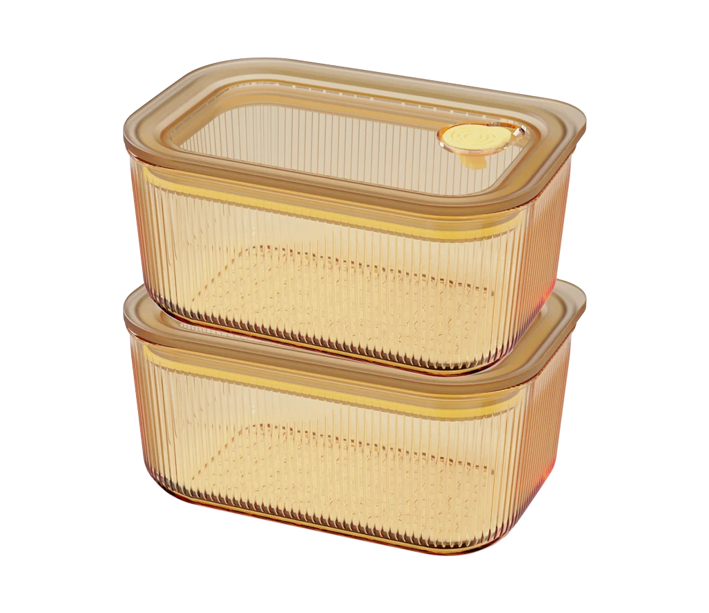 Rectangular Ribbed Food Container