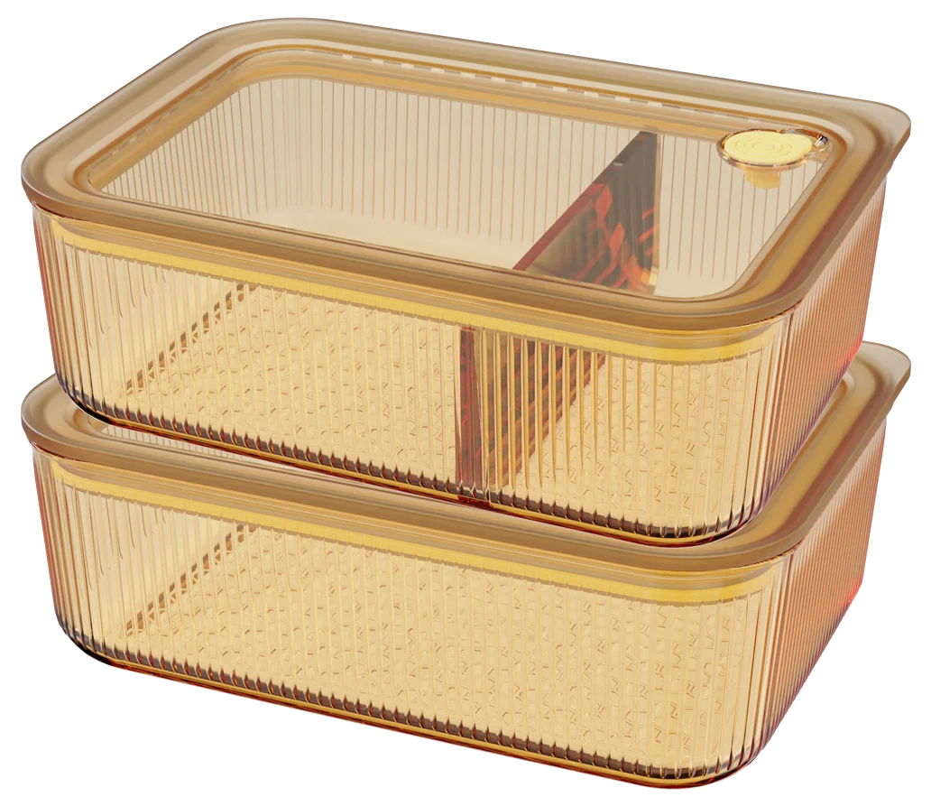 Rectangular Ribbed Food Container