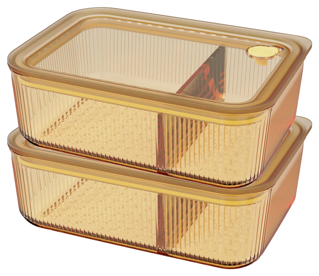 Rectangular Ribbed Food Container