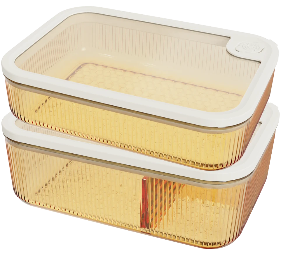 Rectangular Ribbed Food Container