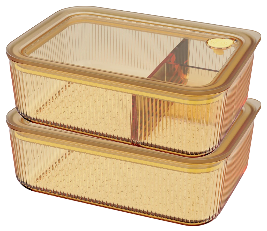 Rectangular Ribbed Food Container