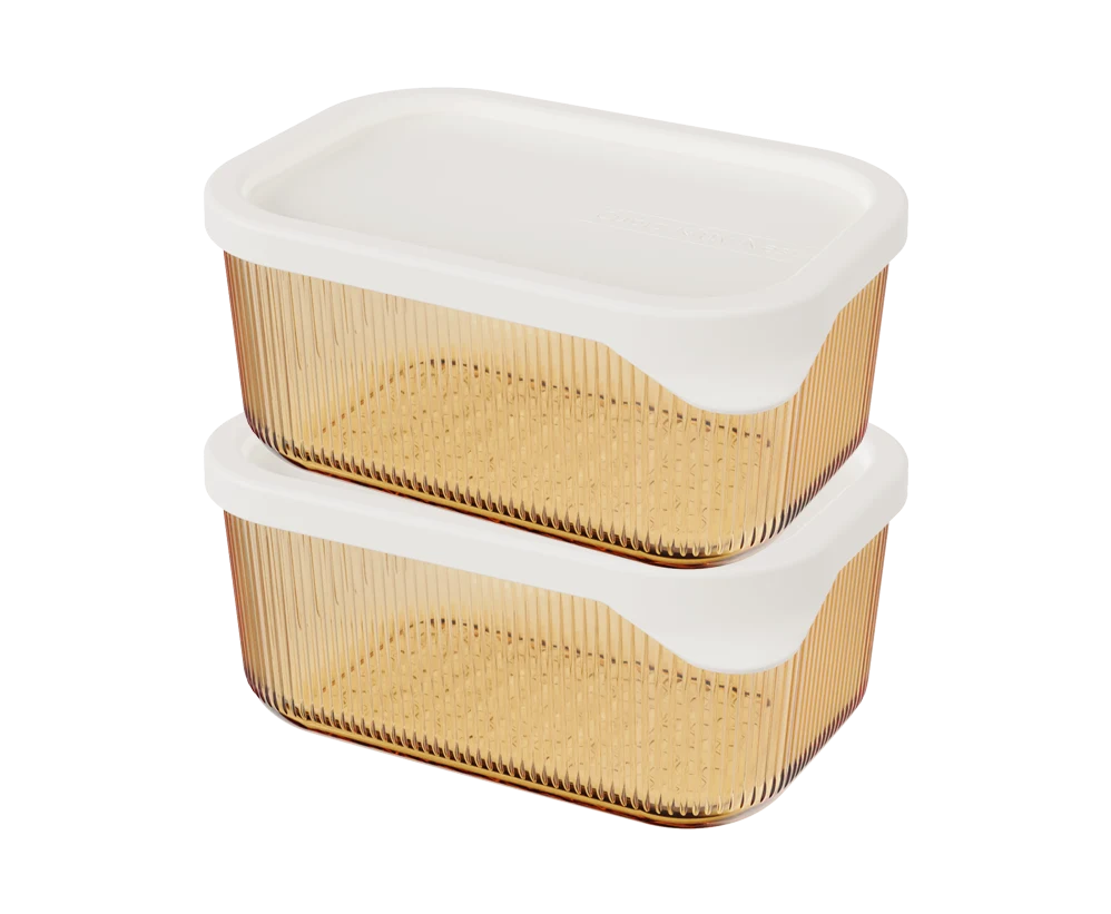 Rectangular Ribbed Food Container