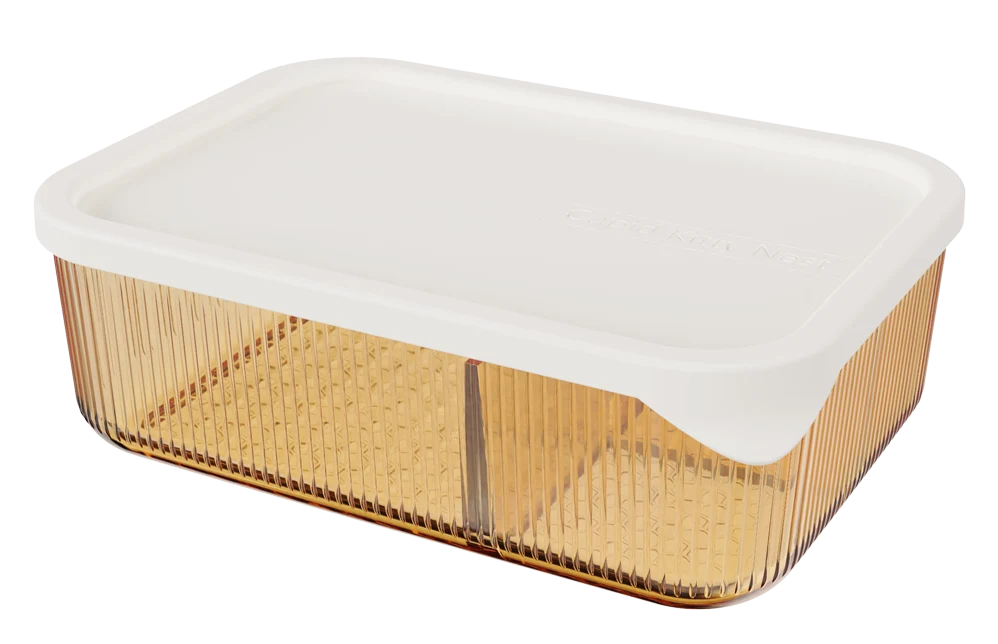 Rectangular Ribbed Food Container