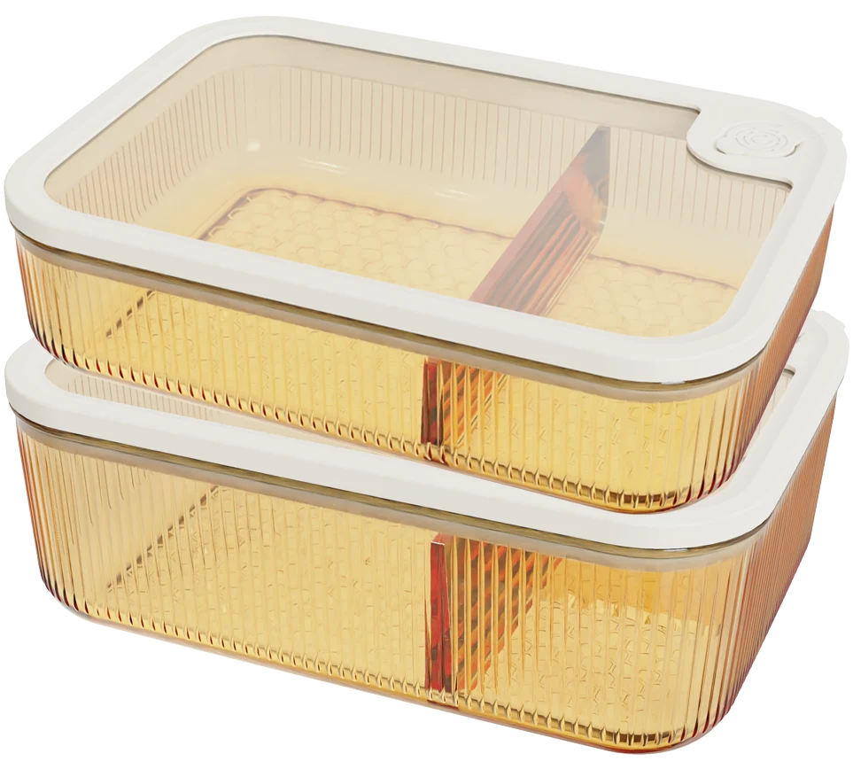 Rectangular Ribbed Food Container