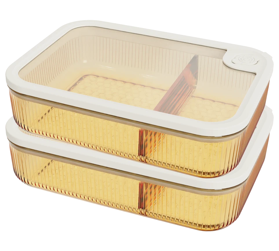 Rectangular Ribbed Food Container