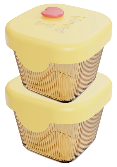 Square Ribbed Food Container