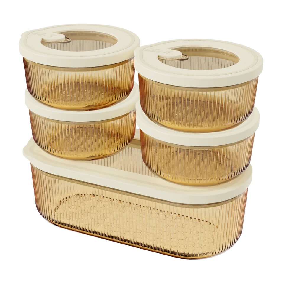Round Ribbed Food Container