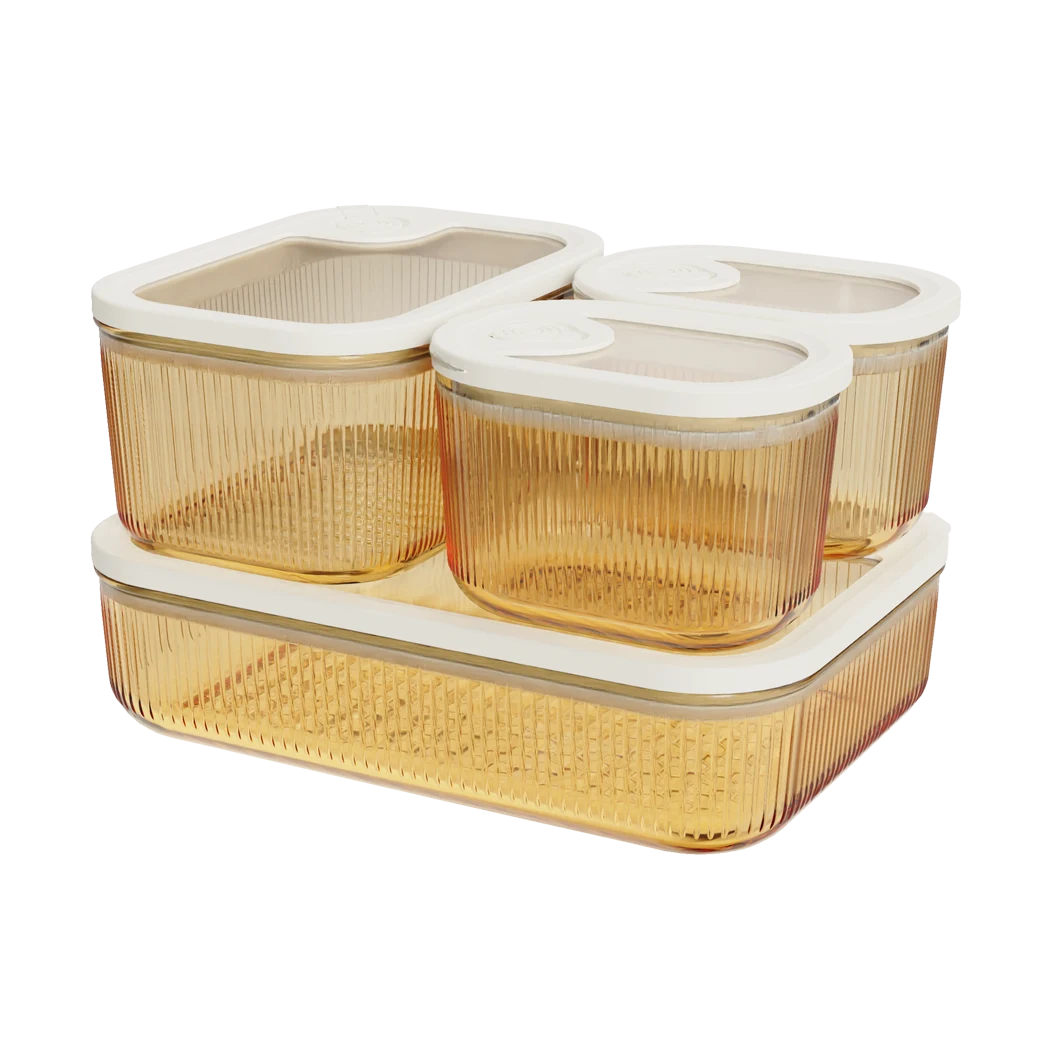 Rectangular Ribbed Food Container
