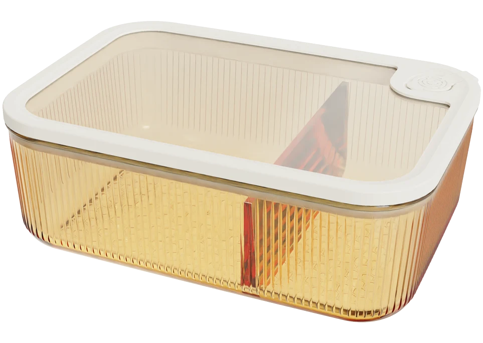 Rectangular Ribbed Food Container