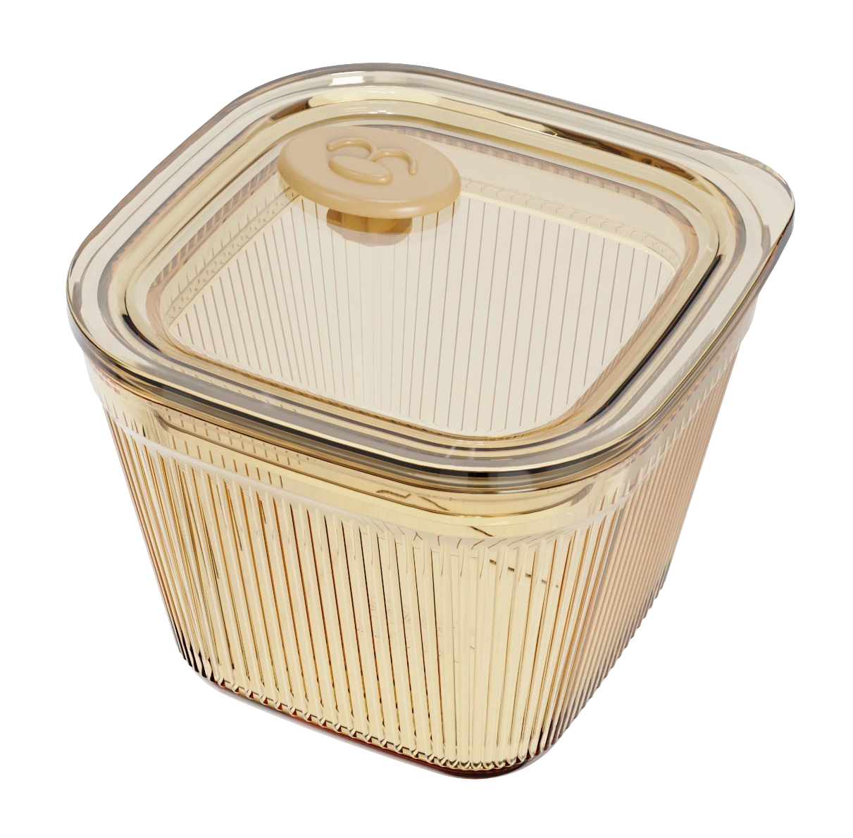 Square Ribbed Food Container