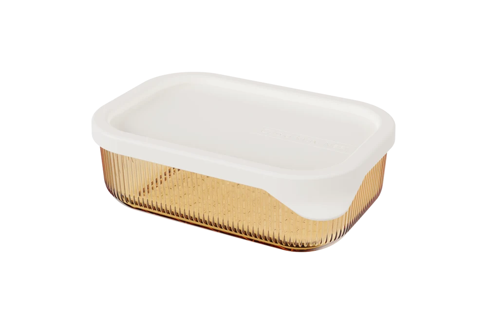 Rectangular Ribbed Food Container