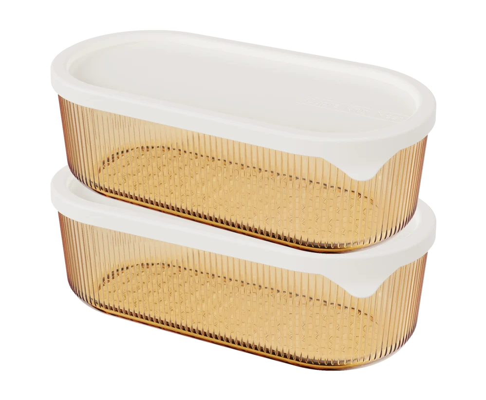 Oval Ribbed Food Container