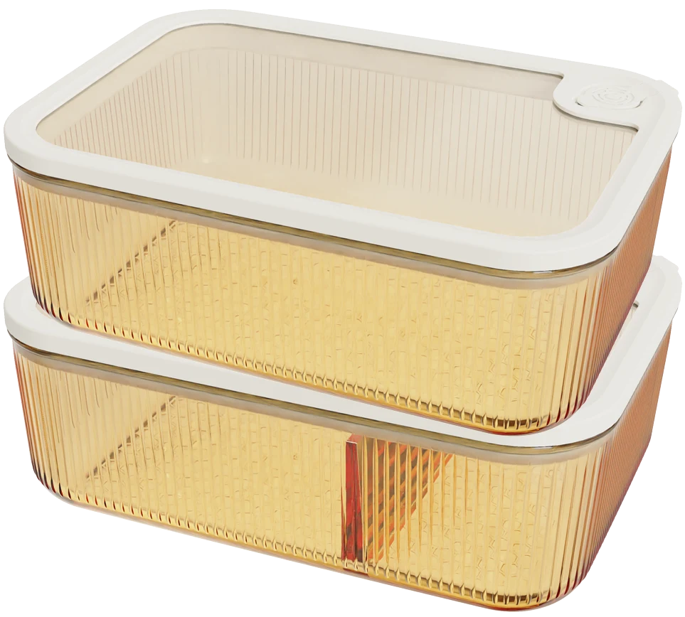 Rectangular Ribbed Food Container