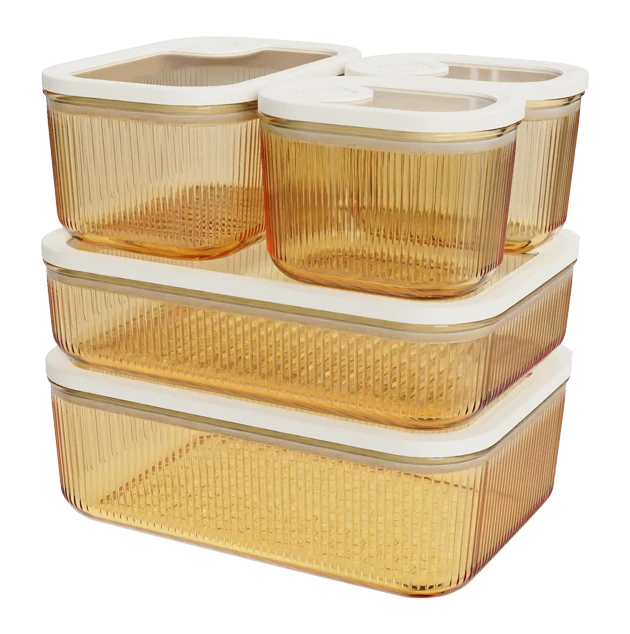 Rectangular Ribbed Food Container