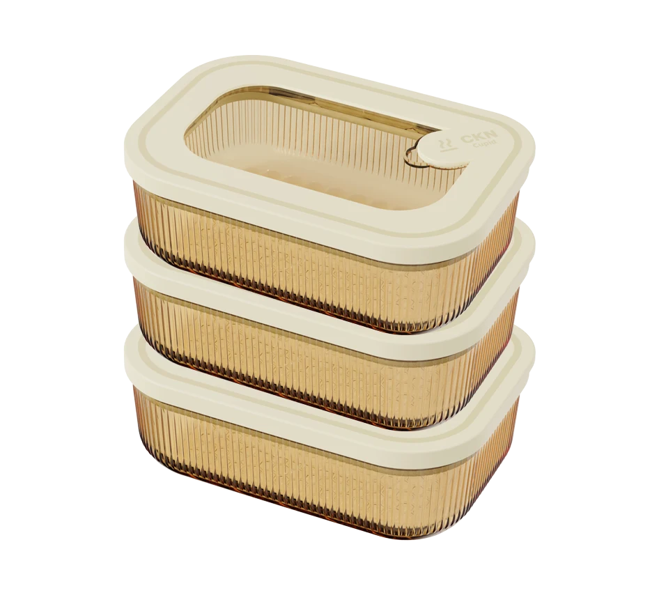 Rectangular Ribbed Food Container