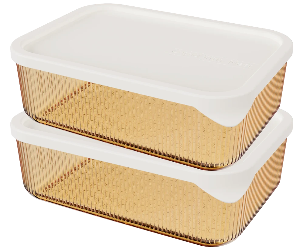 Rectangular Ribbed Food Container