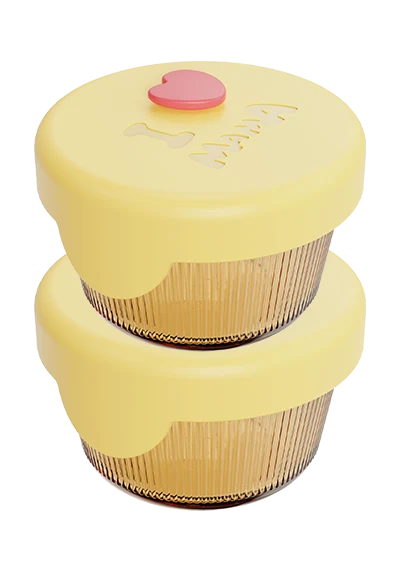 Round Ribbed Food Container