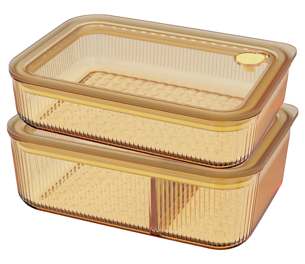 Rectangular Ribbed Food Container