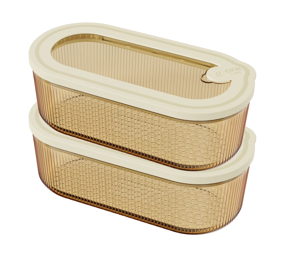 Oval Ribbed Food Container