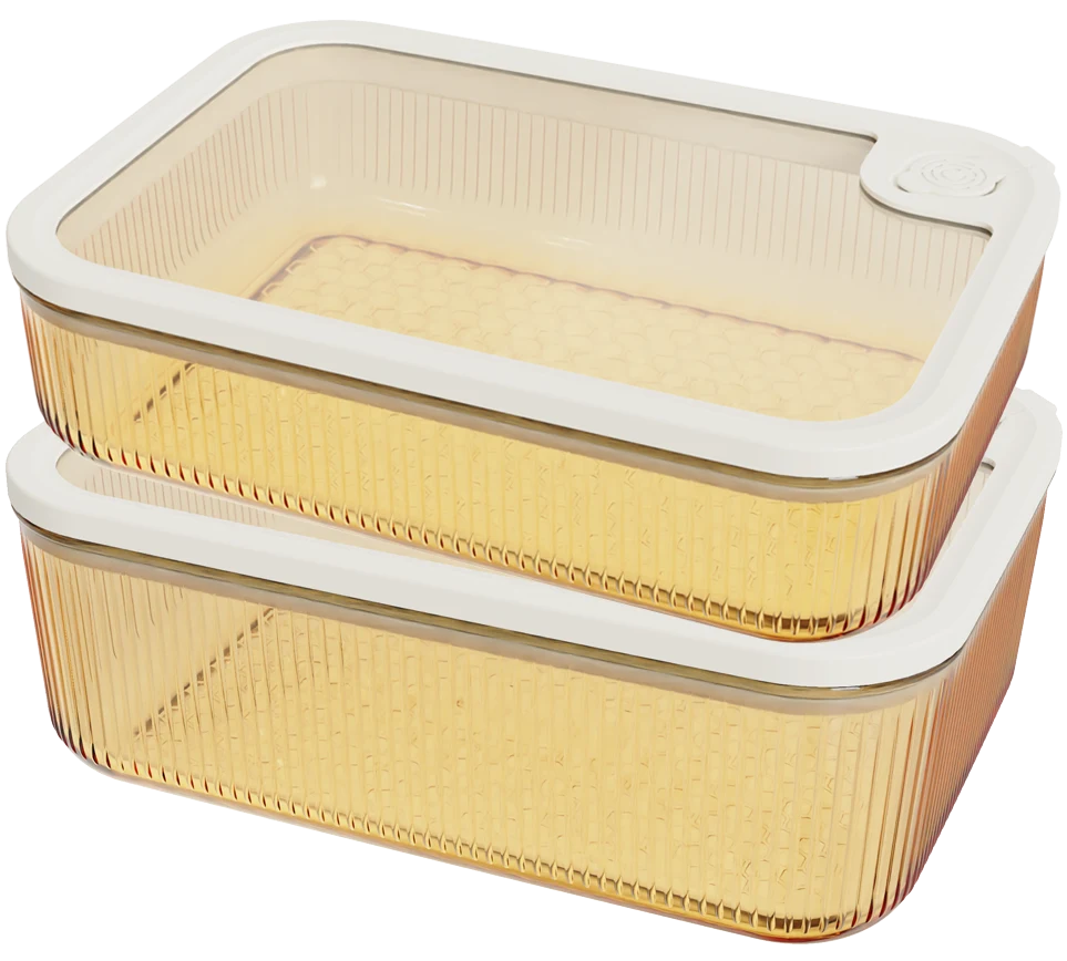 Rectangular Ribbed Food Container
