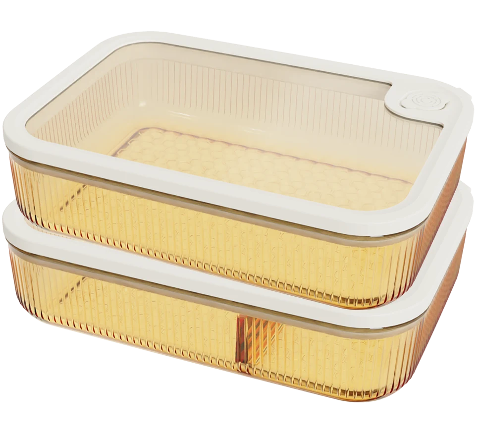 Rectangular Ribbed Food Container
