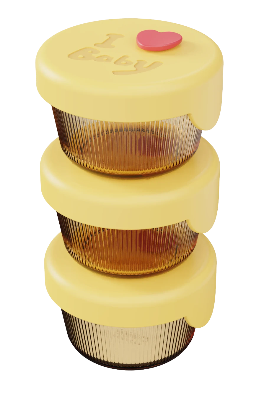 Round Ribbed Food Container