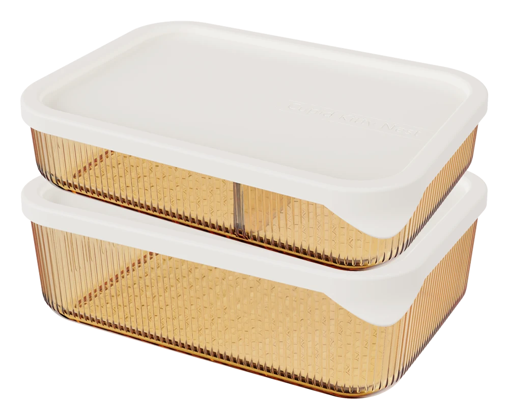 Rectangular Ribbed Food Container