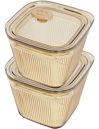 Square Ribbed Food Container
