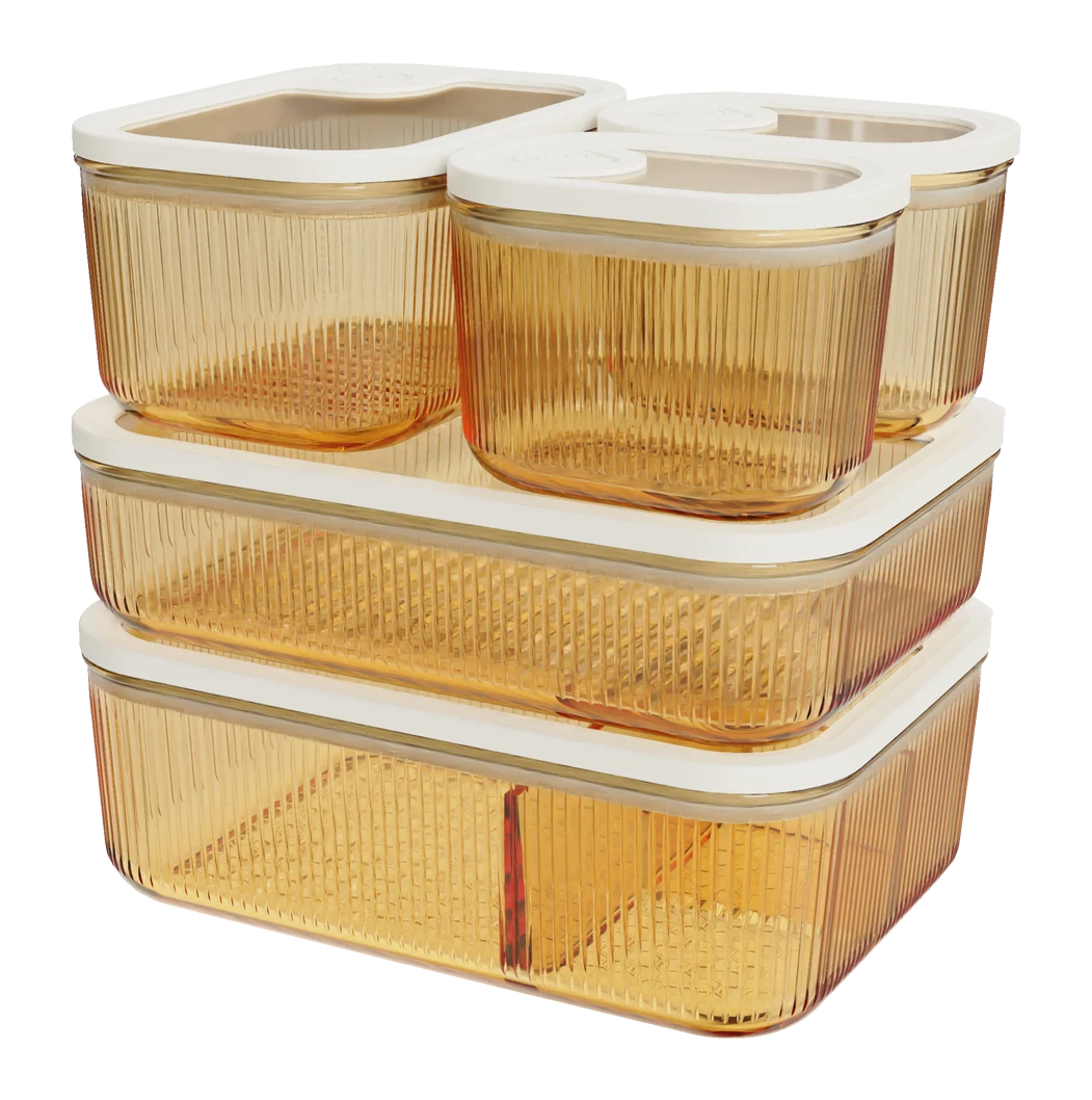 Rectangular Ribbed Food Container
