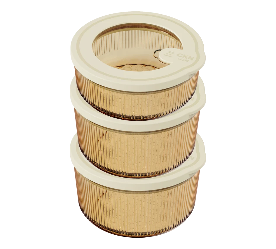 Oval Ribbed Food Container
