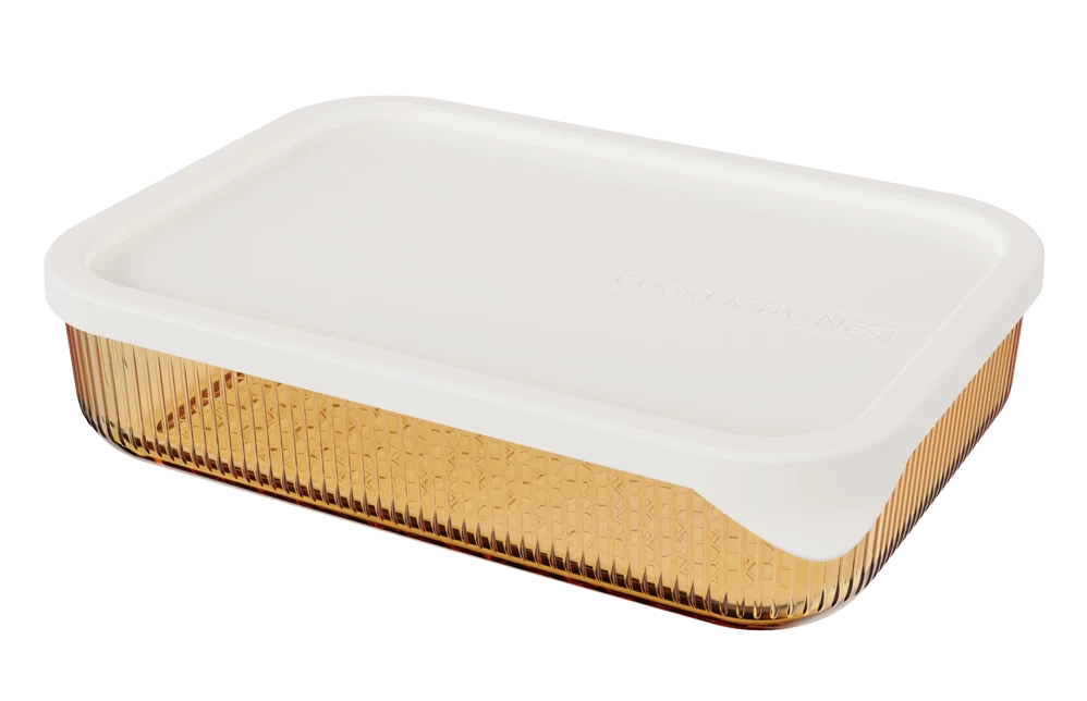 Rectangular Ribbed Food Container
