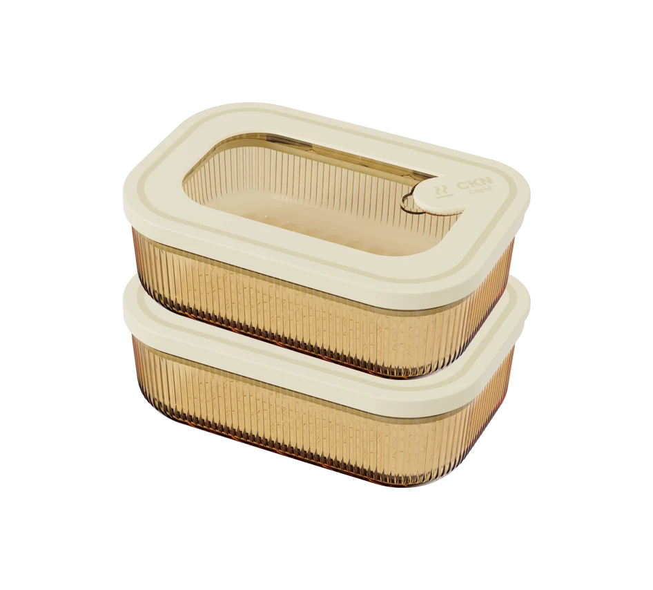 Rectangular Ribbed Food Container