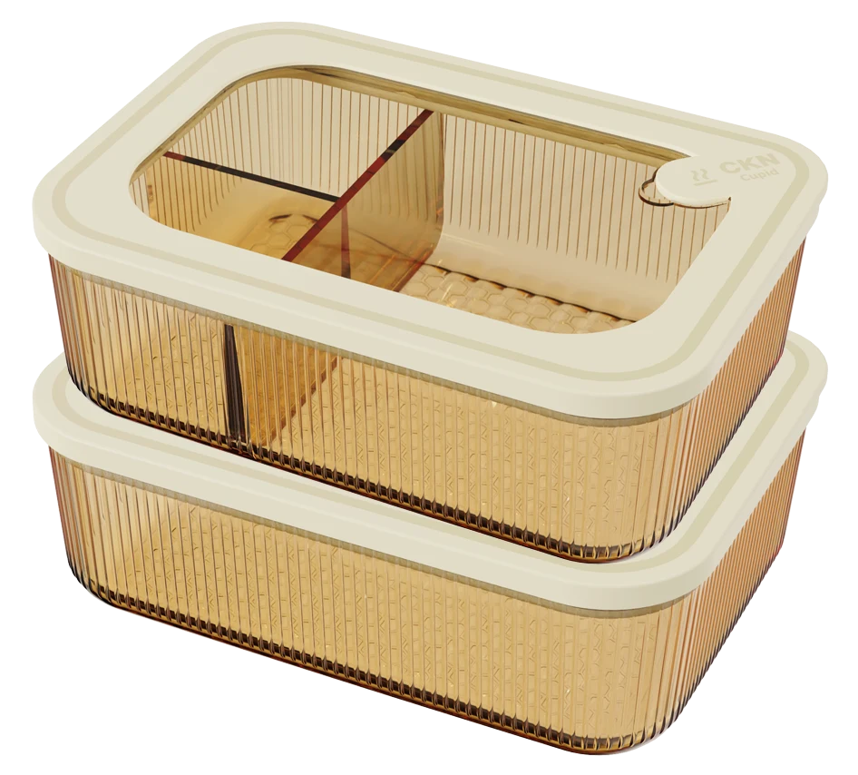 Rectangular Ribbed Food Container