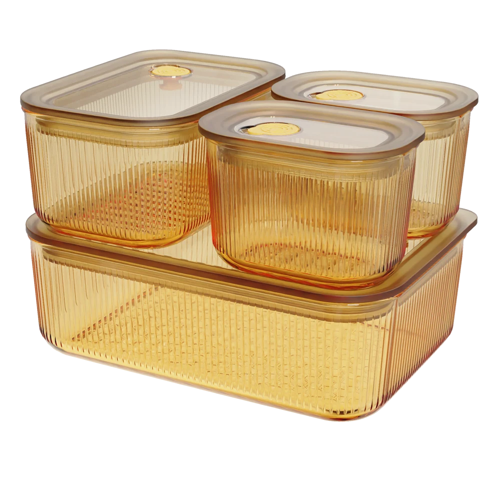 Rectangular Ribbed Food Container