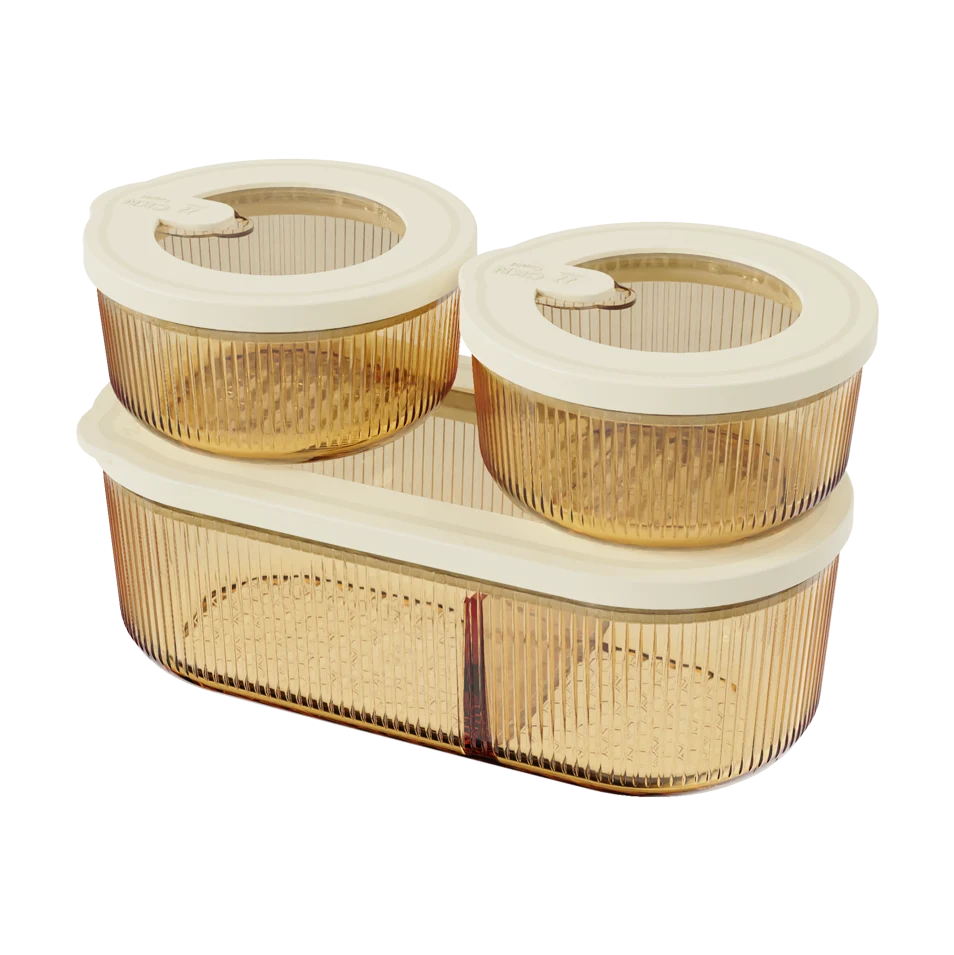 Round Ribbed Food Container