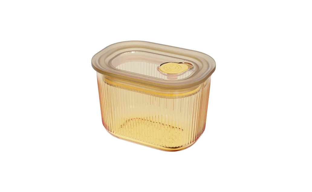 Rectangular Ribbed Food Container