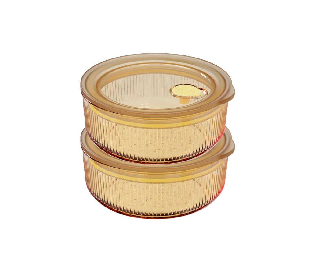 Round Ribbed Food Container