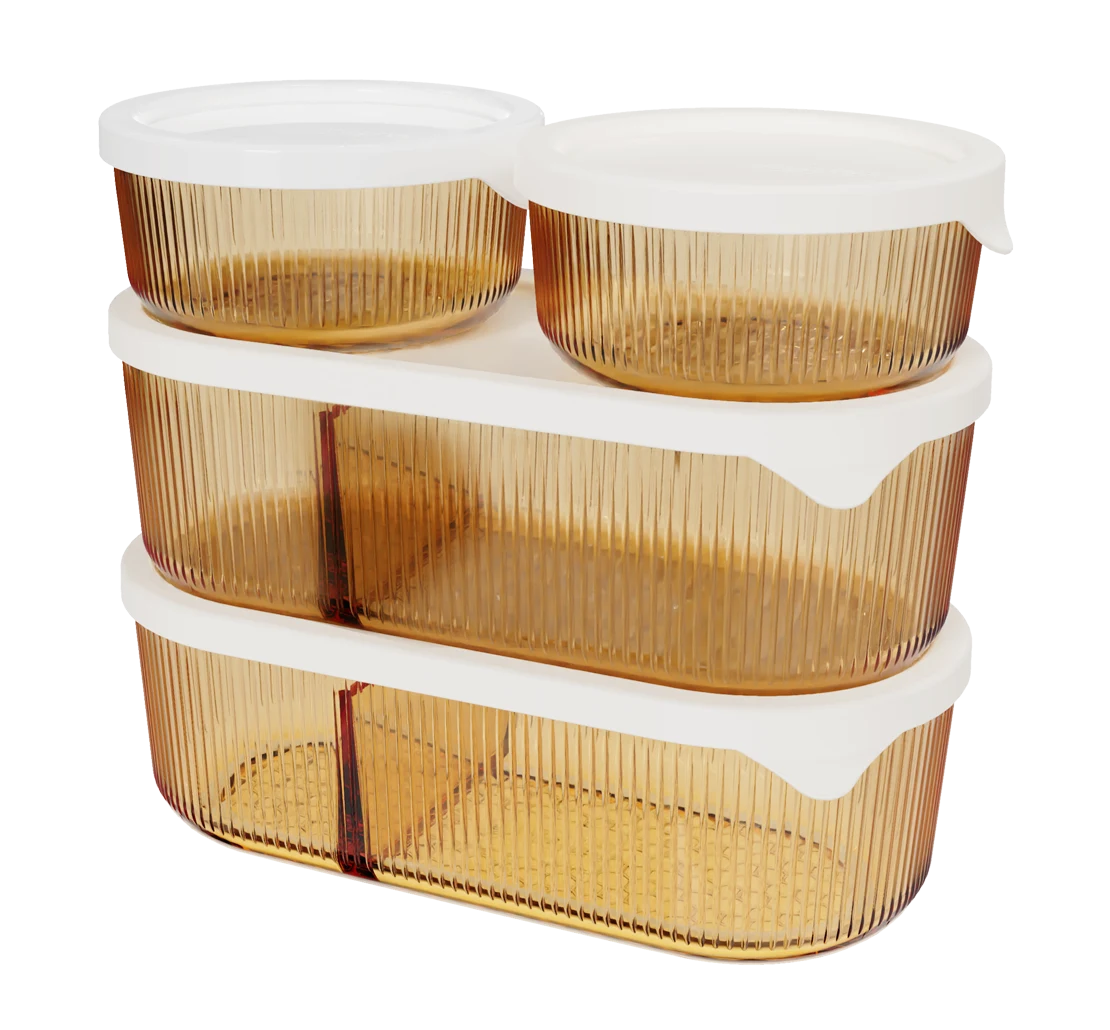 Round Ribbed Food Container