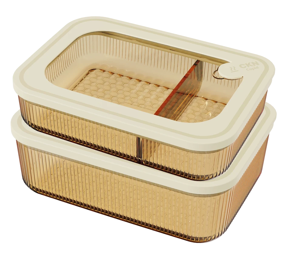 Rectangular Ribbed Food Container